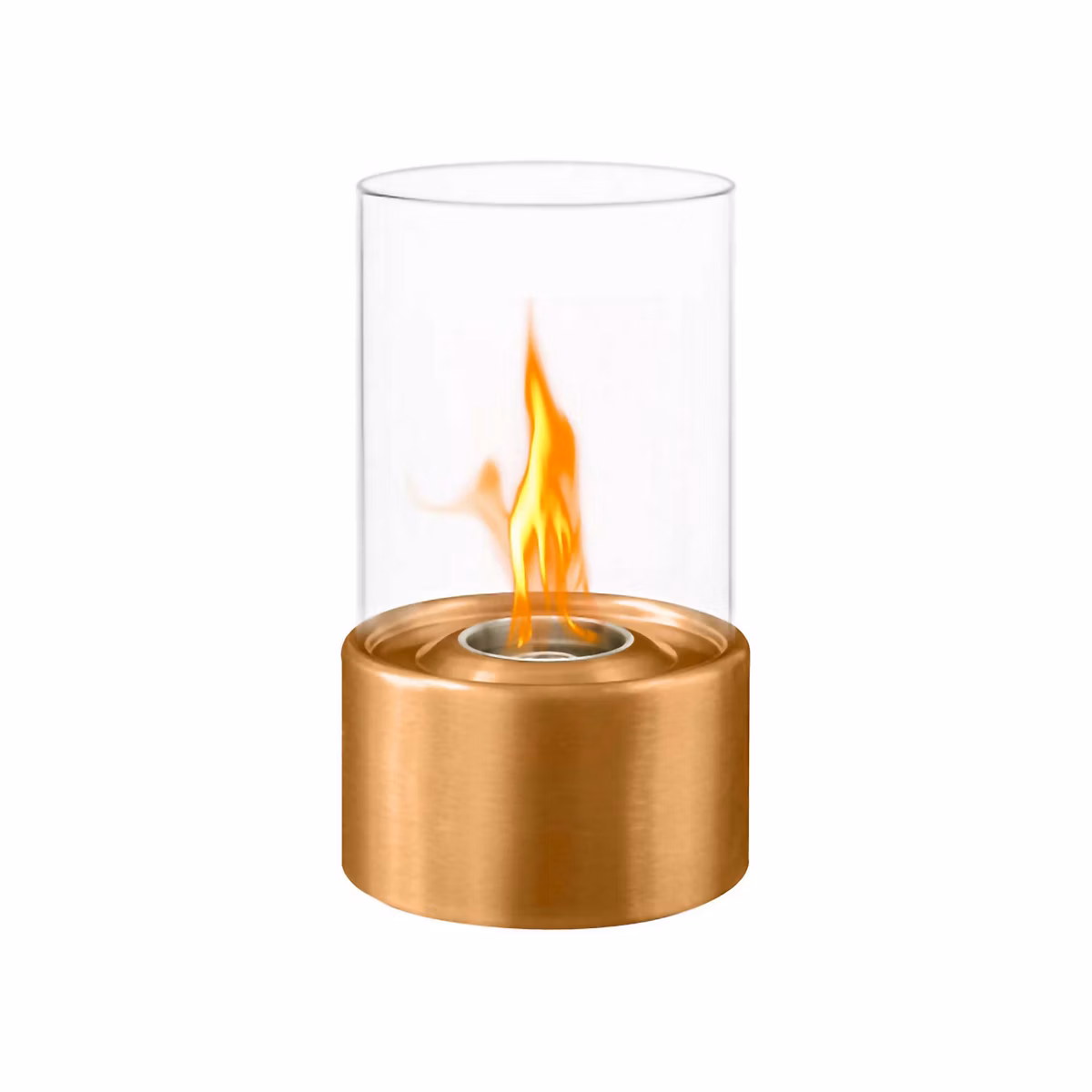Cheminée au Bioéthanol Taipei – Capacité 0,2 lt 16 × 16 × 28h cm Marron Bronze