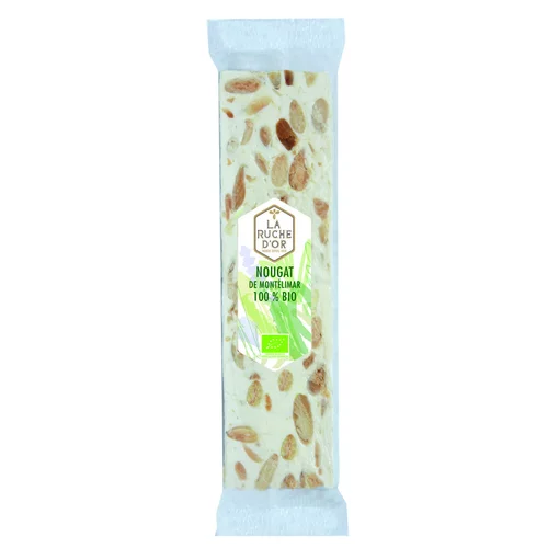 Barre de nougat de Montélimar aux amandes torréfiées La Ruche d'Or - 50 g