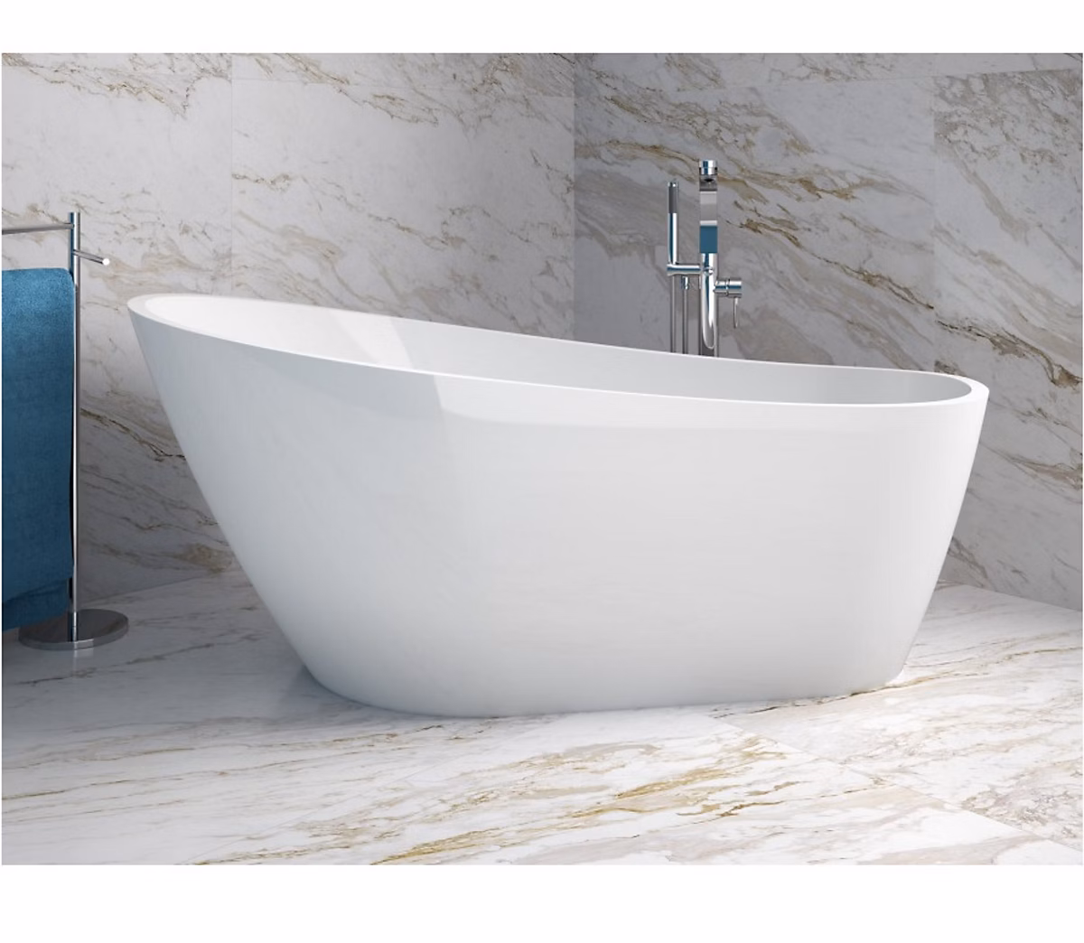Baignoire îlot MELODY 80 cm – 150 × 80 cm