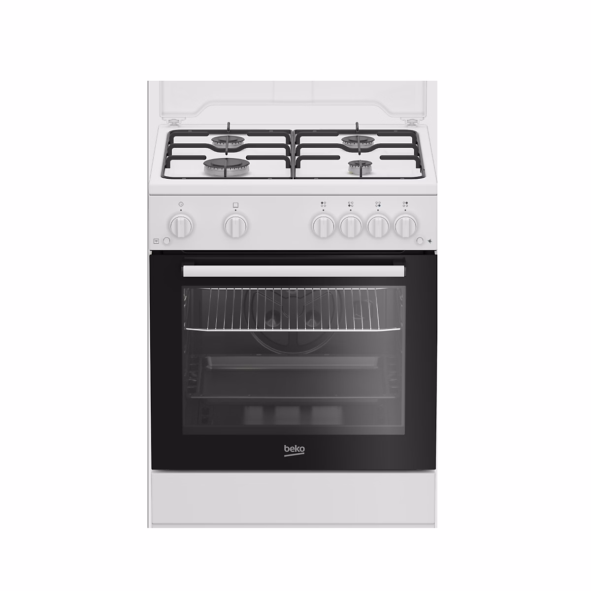 Cuisinière gaz 64l 4 feux blanc Beko FBG62121WD b100 | Cuisinière