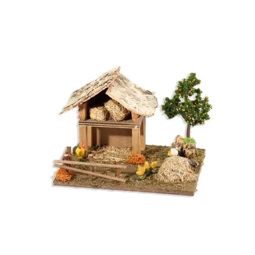 Poulailler 19x15x14 cm Bois Multicolore