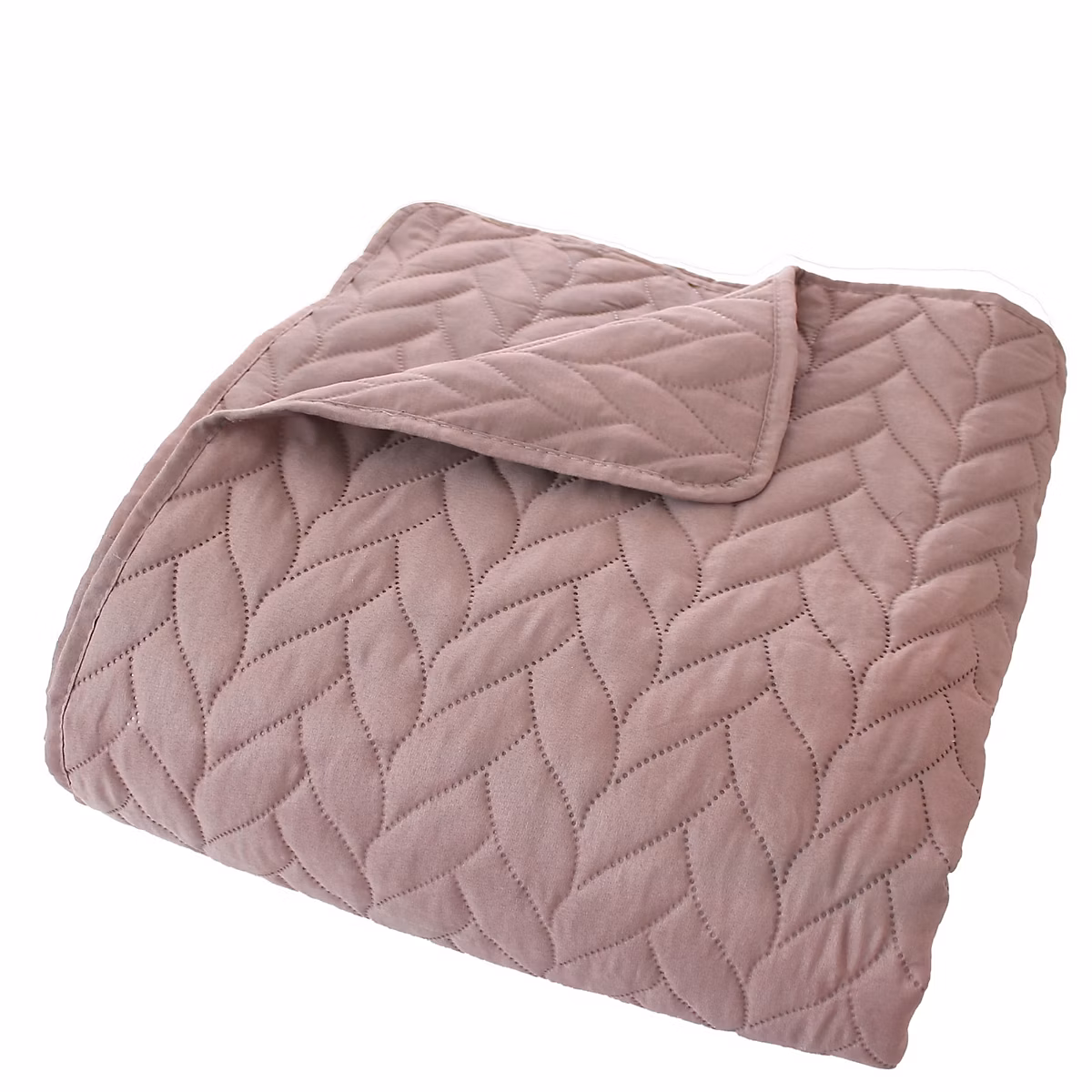 Couvre lit en microfibre dessin par ultrason (240 × 220 cm – Rose poudré)