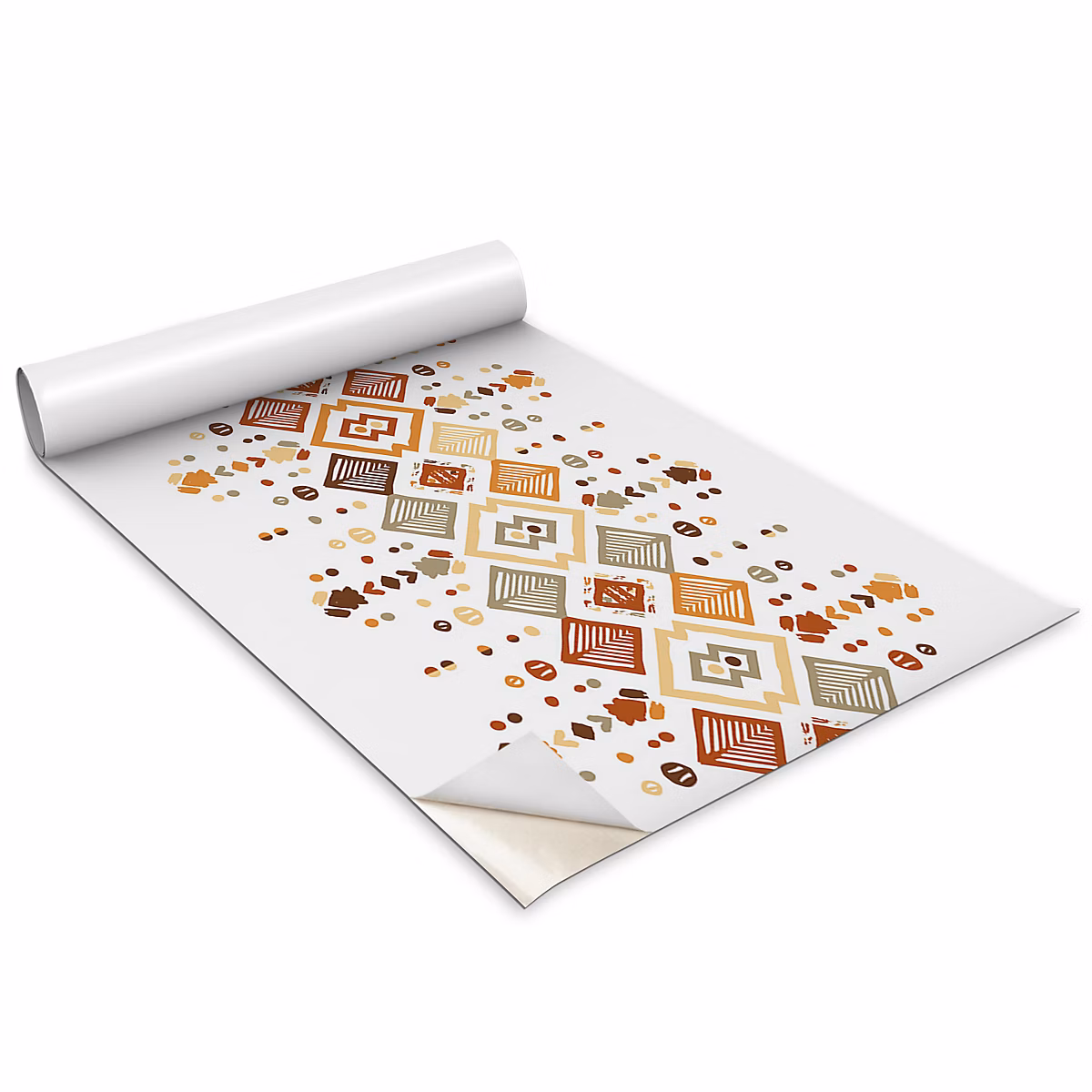 Auto Adhesif Film Vinyle Décoratif Wallfluent 100 × 50 cm Carrés À Motifs Indiens Et Flèches Placard et Rénovation DIY