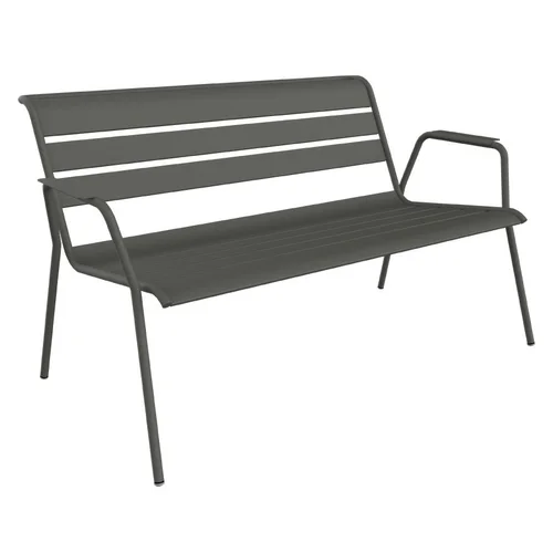 Banquette lounge Monceau coloris vert en acier Fermob - 132 x 82 cm