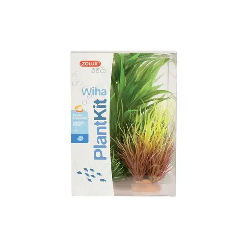 Kit aquarium coloris multicolore 3 plantes artificielles Zolux Plantkit Wiha n°2 - 11 x 11 x 15 cm