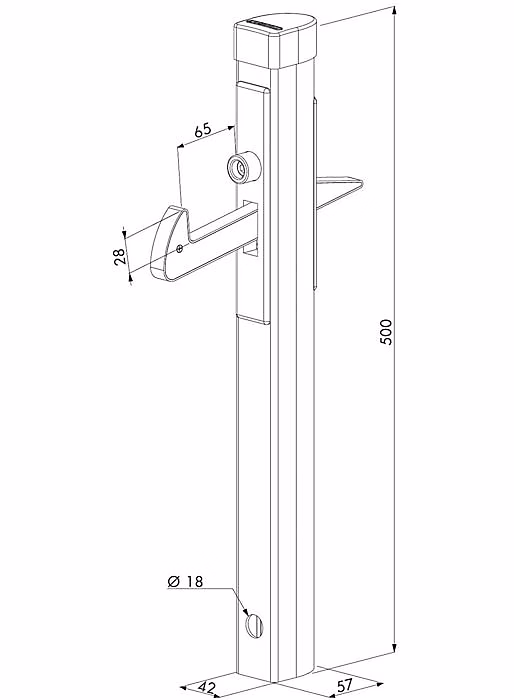 Arrêt de portillon | LOCINOX – UGC – Aluminium – Réglable – Butée en caoutchouc