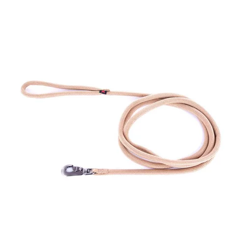 Longe ronde pour chien coloris beige 1,3 cm x 3 m