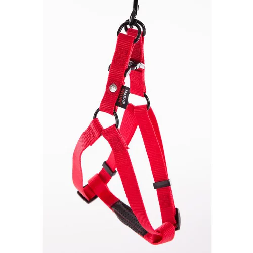 Harnais baudrier réglable rouge pour chien - 4x90/110 cm